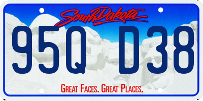 SD license plate 95QD38