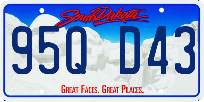 SD license plate 95QD43