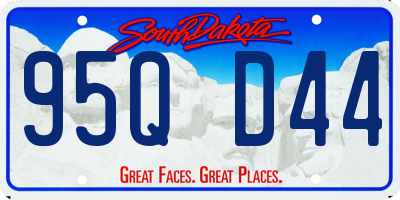SD license plate 95QD44