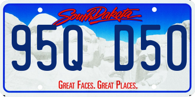 SD license plate 95QD50