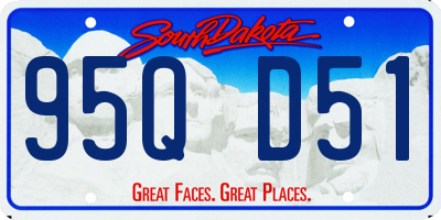 SD license plate 95QD51