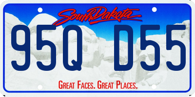 SD license plate 95QD55