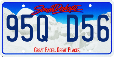 SD license plate 95QD56