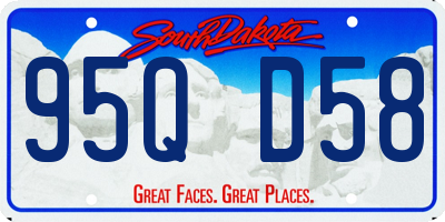 SD license plate 95QD58