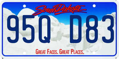 SD license plate 95QD83