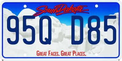 SD license plate 95QD85