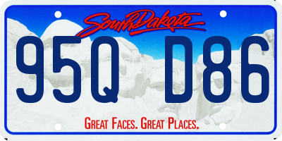 SD license plate 95QD86