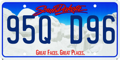 SD license plate 95QD96