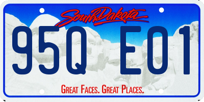 SD license plate 95QE01
