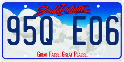 SD license plate 95QE06