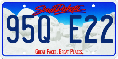SD license plate 95QE22