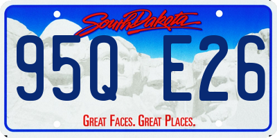 SD license plate 95QE26