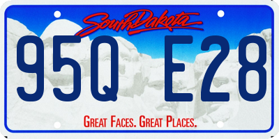SD license plate 95QE28