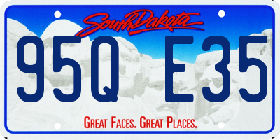SD license plate 95QE35