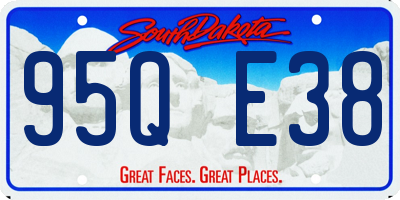 SD license plate 95QE38