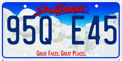 SD license plate 95QE45