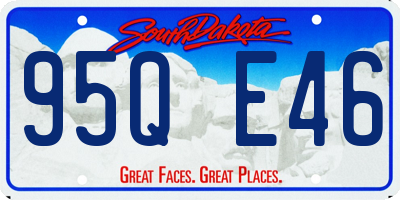 SD license plate 95QE46