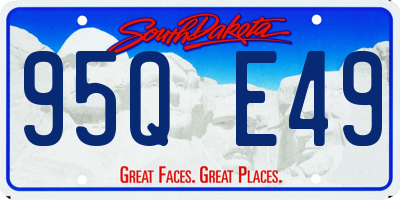 SD license plate 95QE49