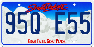 SD license plate 95QE55