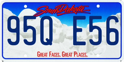 SD license plate 95QE56