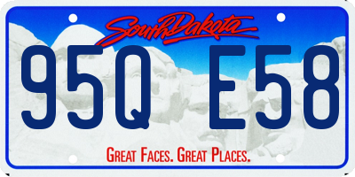 SD license plate 95QE58