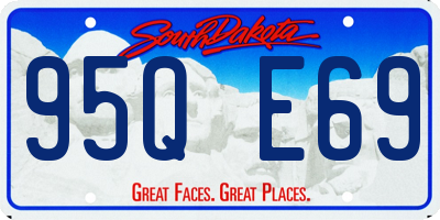 SD license plate 95QE69