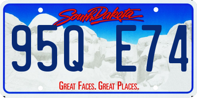 SD license plate 95QE74