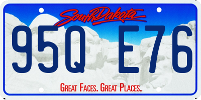 SD license plate 95QE76