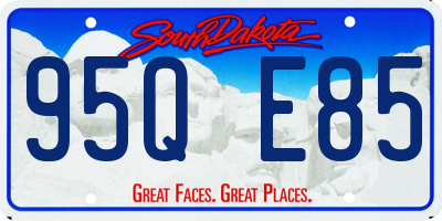 SD license plate 95QE85