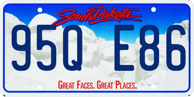 SD license plate 95QE86