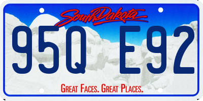 SD license plate 95QE92