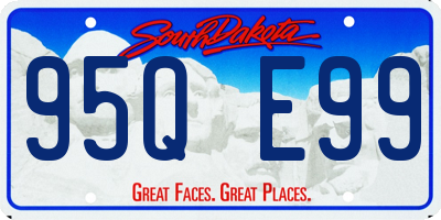 SD license plate 95QE99