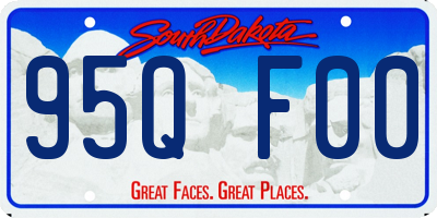 SD license plate 95QF00