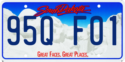 SD license plate 95QF01
