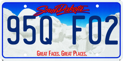 SD license plate 95QF02