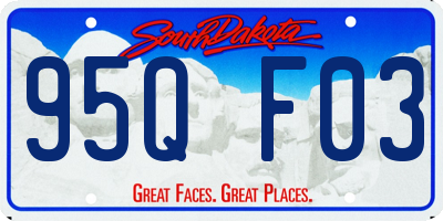 SD license plate 95QF03