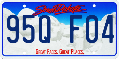 SD license plate 95QF04