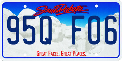 SD license plate 95QF06