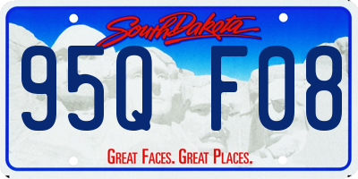 SD license plate 95QF08