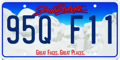 SD license plate 95QF11