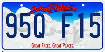 SD license plate 95QF15