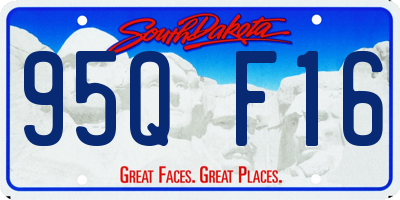 SD license plate 95QF16