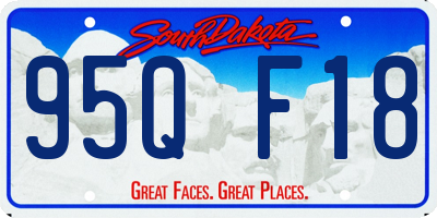 SD license plate 95QF18