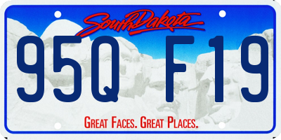 SD license plate 95QF19