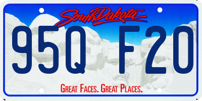 SD license plate 95QF20