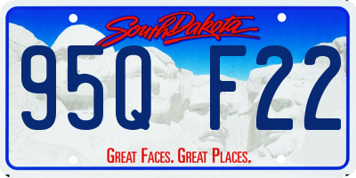 SD license plate 95QF22