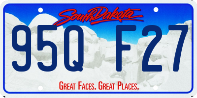 SD license plate 95QF27