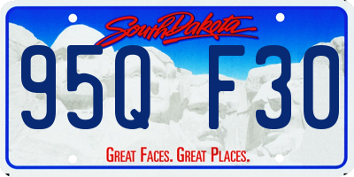 SD license plate 95QF30
