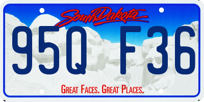SD license plate 95QF36