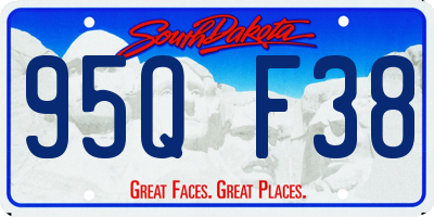 SD license plate 95QF38